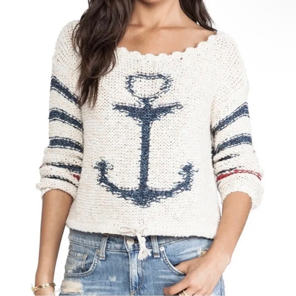 Free People: Anchor Intarsia Knit Sweater